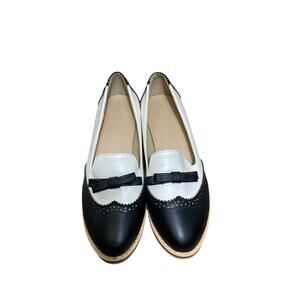 NWOB Galo Regalo Brogue Bowknot Oxfords Sz 37 (6.5)